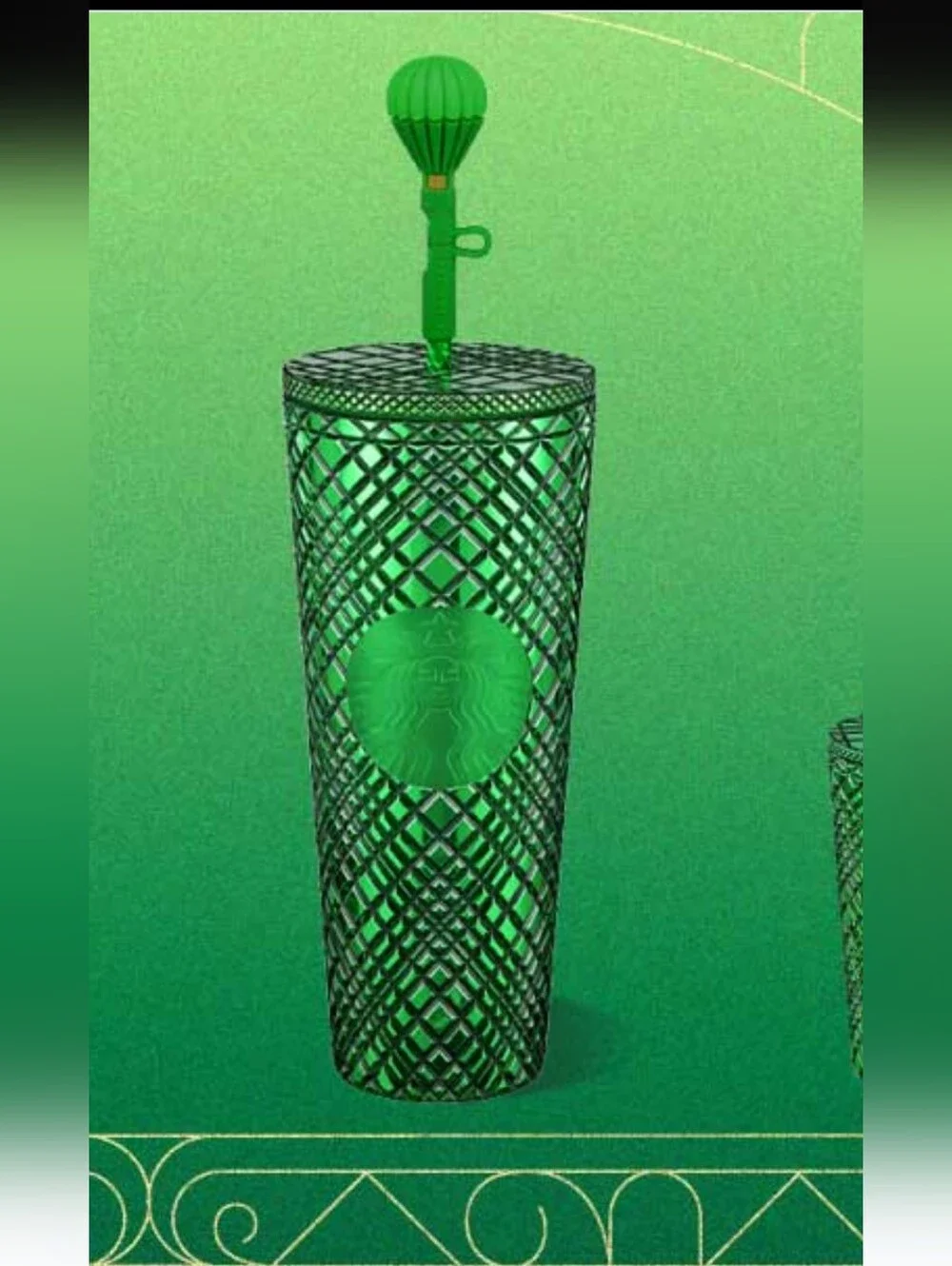 Starbucks textured lattice